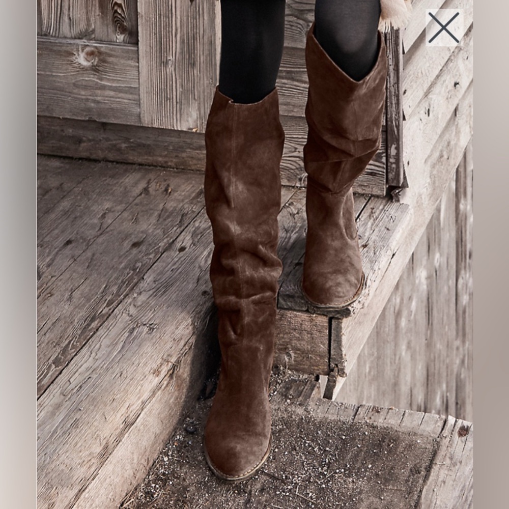 Born Crown Cady  Knee high/ over the knee gray suede boots. - Picture 3 of 10